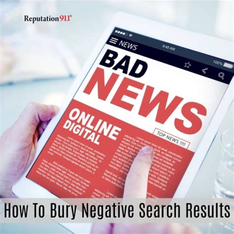 how to bury negative google search results